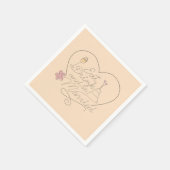 Serviette En Papier Mangez, buvez et soyez mariés (Coin)