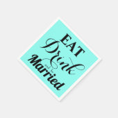 Serviette En Papier Mangez Buvez et soyez mariés (Coin)