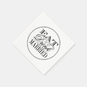 Serviette En Papier Mangez, buvez et soyez mariés Mariage noir/blanc m (Coin)