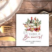 Serviette En Papier Mangez moderne Boire et Soyez joyeux Noël