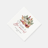 Serviette En Papier Mangez moderne Boire et Soyez joyeux Noël (Coin)