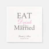 Serviette En Papier Mangez n être marié Cocktail Napkin (Devant)