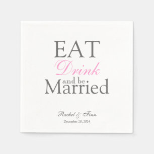 Serviette En Papier Mangez n être marié Cocktail Napkin