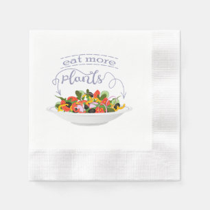 Serviette En Papier Mangez plus de plantes frais motivation salade let