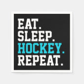Serviette En Papier Mangez Sleep Hockey Repeat -Amateurs de hockey (Devant)