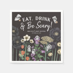 Serviette En Papier Mangez un verre et soyez effrayant Baby shower d'H