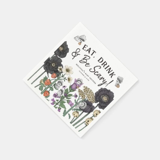 Serviette En Papier Mangez un verre et soyez effrayant Baby shower d'H (Coin)