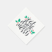 Serviette En Papier Mangez un verre et soyez joyeux Design (Coin)