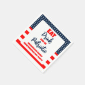 Serviette En Papier Mangez Un Verre Et Soyez Patriotique 4 juillet (Coin)