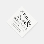 Serviette En Papier Mangez un verre et soyez réunis Réunion de classe  (Coin)