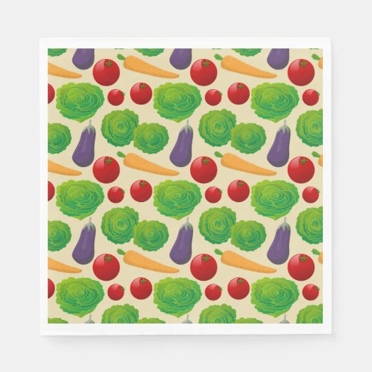 Serviette En Papier Mangez vos légumes (Devant)