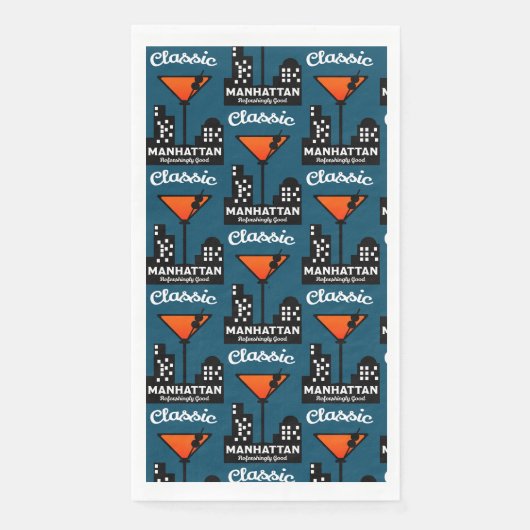 Serviette En Papier Manhattan Cocktail Wall Art (Devant)