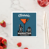 Serviette En Papier Manhattan Cocktail Wall Art (En situation)