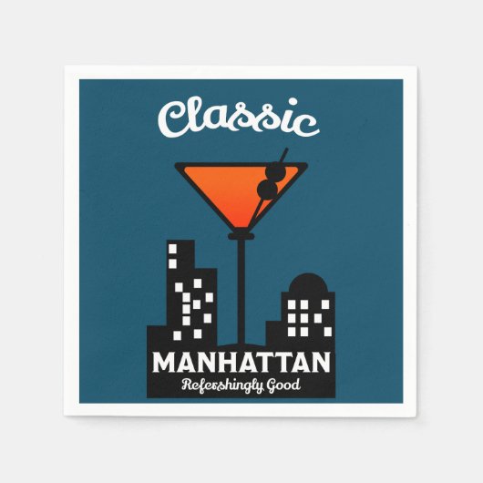 Serviette En Papier Manhattan Cocktail Wall Art (Devant)