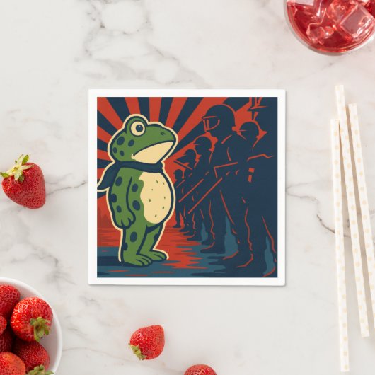 Serviette En Papier Manifestation de la Grenouille de Portland (En situation)