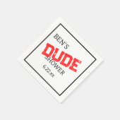 Serviette En Papier Manly Dude Wedding shower (Coin)