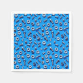 Serviette En Papier Manly Man Gear Head Nuages et boulons Napkins (Devant)