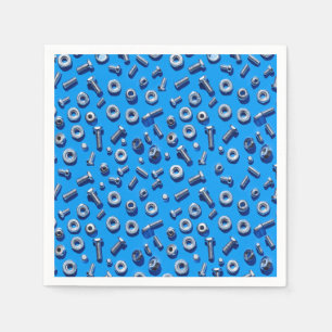 Serviette En Papier Manly Man Gear Head Nuages et boulons Napkins