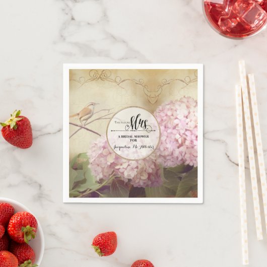 Serviette En Papier Manoir Anglais Maison Hydrangea Réception nuptiale (En situation)