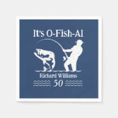 Serviette En Papier Man's It's O-fish-al Fisherman 50ème anniversaire (Devant)