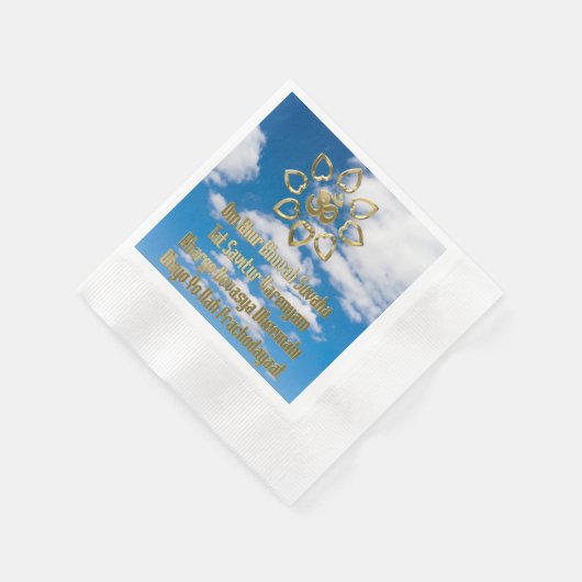 Serviette En Papier Mantra de Gayatri (Coin)