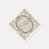 Serviette En Papier Manuscrit médiéval Mariage élégant (Coin)