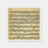 Serviette En Papier Manuscrit musical Bach Chaconne Violon (Devant)