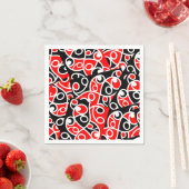 Serviette En Papier Maori Kowhaiwhai Layai Motif (En situation)