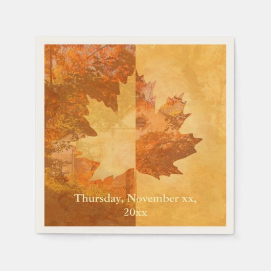 Serviette En Papier Maple Leaf (Devant)