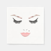 Serviette En Papier Maquillage or rose visage sourcils lèvres glam bea (Devant)