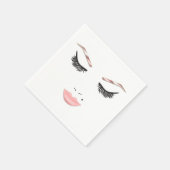 Serviette En Papier Maquillage or rose visage sourcils lèvres glam bea (Coin)