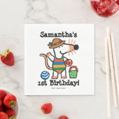 Serviette En Papier Maraisy à l'anniversaire de la plage (En situation)