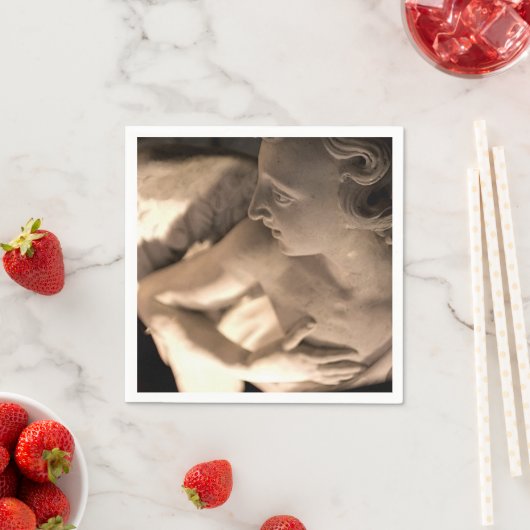 Serviette En Papier Marble Angel Sculpture Art Imprimer (En situation)