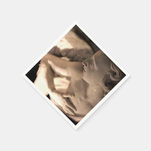 Serviette En Papier Marble Angel Sculpture Art Imprimer (Coin)