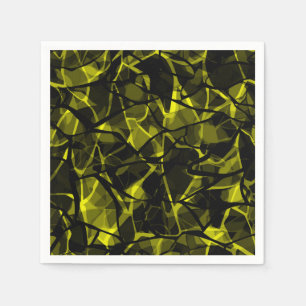 Serviette En Papier Marbre abstrait noir vert brillant sans soudure