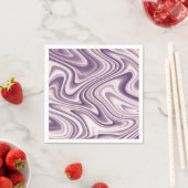 Serviette En Papier Marbre Abstrait pourpre liquide (En situation)