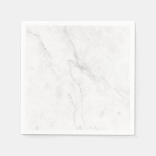 Serviette En Papier Marbre Blanc (Devant)