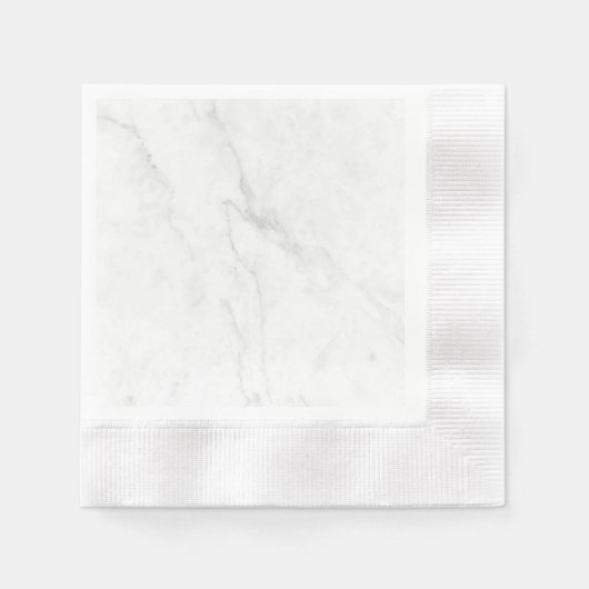 Serviette En Papier Marbre Blanc (Devant)