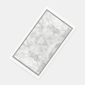 Serviette En Papier Marbre blanc et gris simple | (Coin)