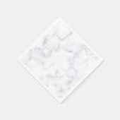 Serviette En Papier Marbre Blanc Moderne (Coin)