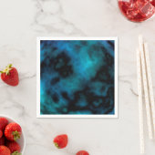 Serviette En Papier Marbre Bleu Cosmic Faux (En situation)