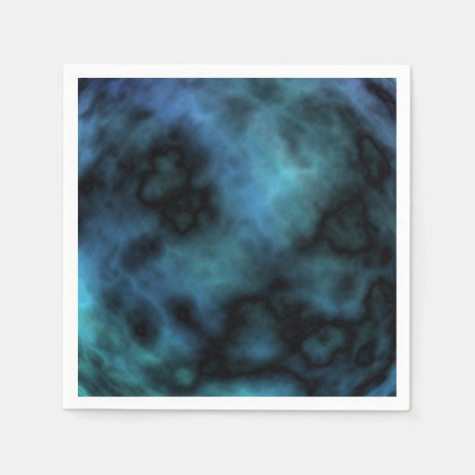Serviette En Papier Marbre Bleu Cosmic Faux (Devant)