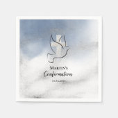 Serviette En Papier Marbre bleu de confirmation (Devant)
