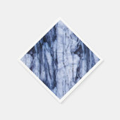 Serviette En Papier Marbre bleu et blanc pierre roche tourbillon chic  (Coin)