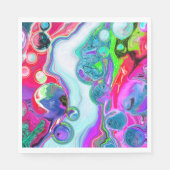 Serviette En Papier Marbre coloré Fluid Art (Devant)