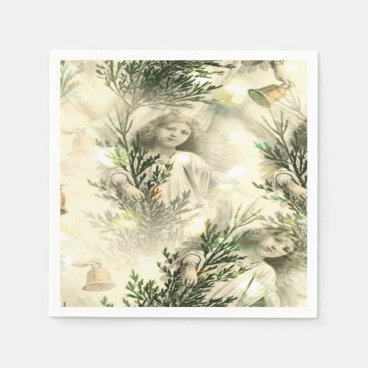 Serviette En Papier Marbre d'ange mignon (Devant)