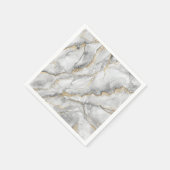 Serviette En Papier Marbre d'argent blanc or assez (Coin)