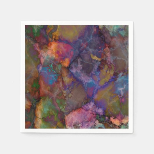 Serviette En Papier Marbre de chalcopyrite de minerai de paon (Devant)