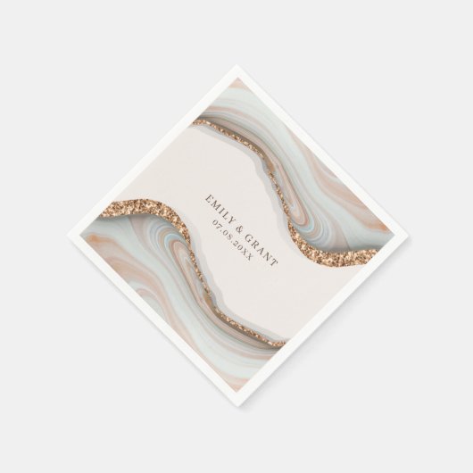 Serviette En Papier Marbre de pierre d'Agate (Coin)