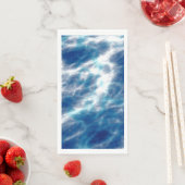 Serviette En Papier Marbre d'eau bleue (En situation)